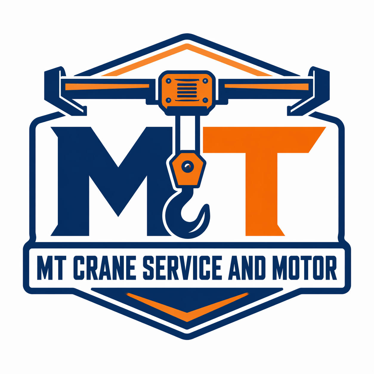 MT Crane Service and Motor Logo